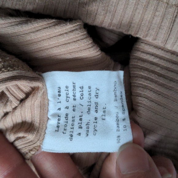 Grow-with-me turtleneck Bajoue ribbed long-sleeved top, stretchy, bamboo, winter - Picture 10 of 13